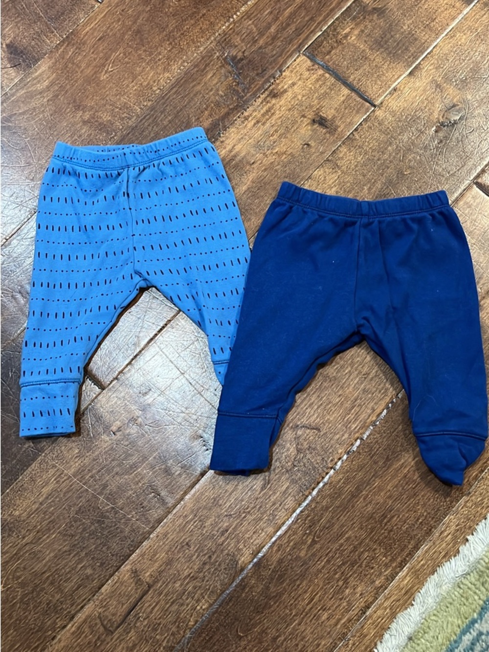 cloud island Blue and Navy Baby Pants - 2 Pack